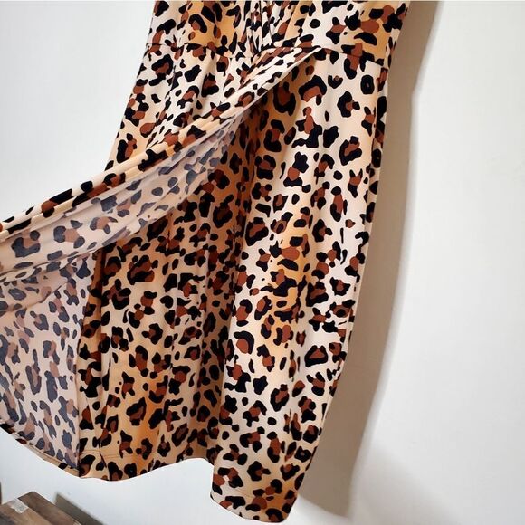 Marvin Richards Womens Cheetah Print Sheath Dress Size 8 - Picture 6 of 14